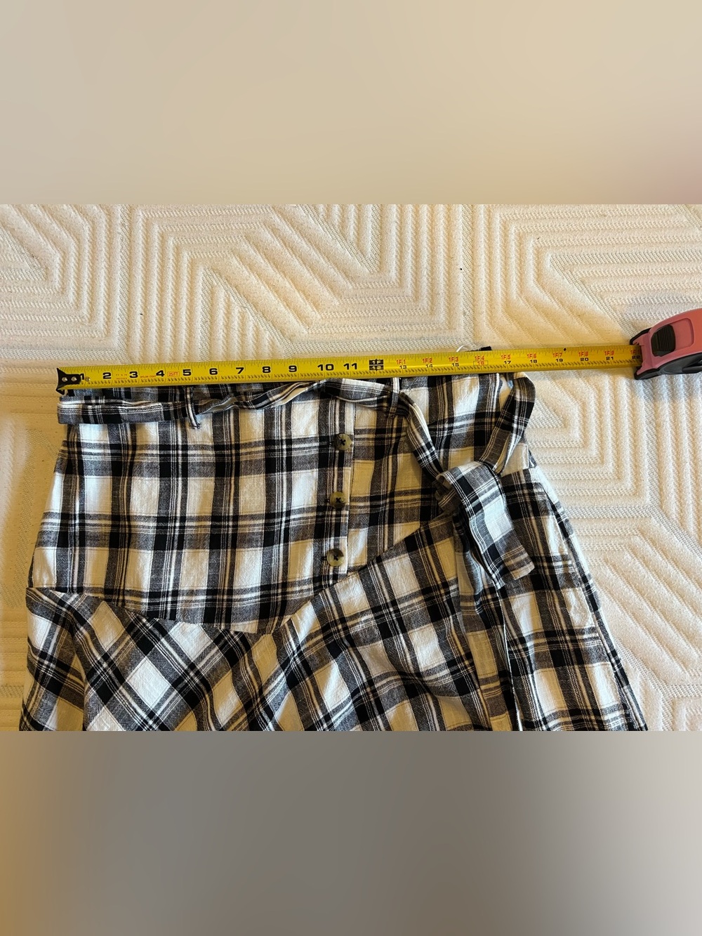 NWT Free People Free Est After You Black & White Plaid Top and Skirt Set Size L - Picture 7 of 12